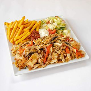 Kebab z kurczakiem talerz