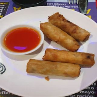 Rollos de pollo de gambas