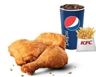 Menú Alitas De Pollo..Alitas (4 Uds.) Mas Patatas Fritas y bebida