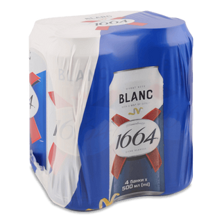 Пиво Kronenbourg 1664 Blanc світле з/б (4*0,5л)