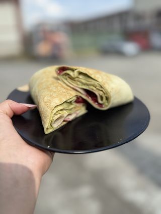Macha  &amp;Berries pancake