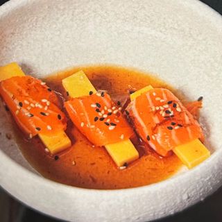 218 Carpaccio speciale con mango 3 pezzi