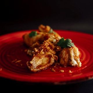 Alitas de pollo con salsa sweet chilli