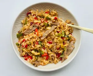 Arroz ternera