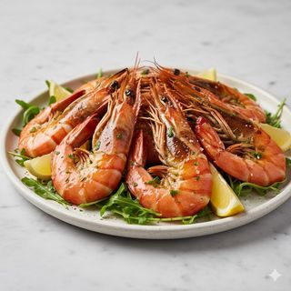 Ración De Gambas A La Brasa
