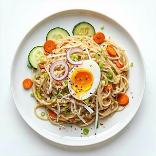 Spaghetti di riso con verdure