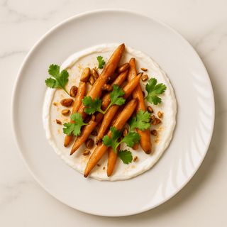 Palone marchewki z serkiem labneh