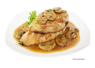 Pollo con champiñones