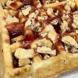 Gofre Con Sirope De Fresa