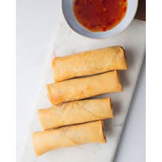 A pair of spring rolls
