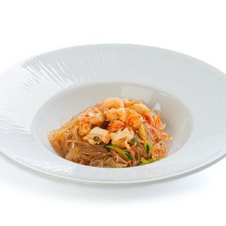 173. Spaghetti di soia con mazzancolle