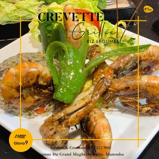 Plat Crevette grillée