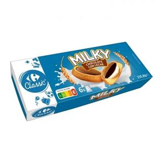 Galleta Rellena Crema Chocolate Leche Trío Carrefour 235,8 G