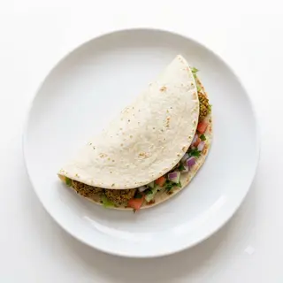 Taco De Falafel De Garbanzo Con Almendras