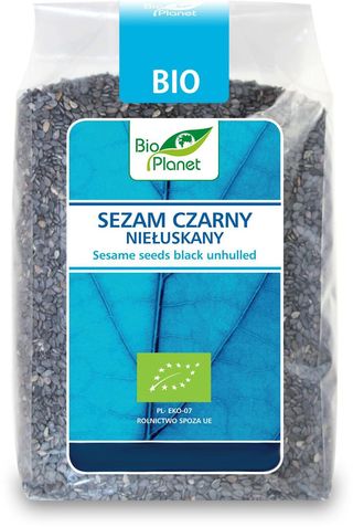 SEZAM CZARNY NIEŁUSKANY BIO 250 g - BIO PLANET