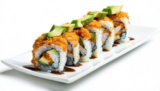 Tempura mango - 8 pezzi gambero in tempura, maionese, cetriolo