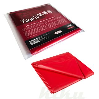 WetGames ზეწარი სველი თამაშებისთვის წითელი 180x220 სმ