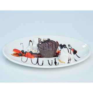 Molten Lava Cake With Ice Cream