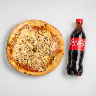 Pizza Capricciosa + Coca-Cola 0.5l