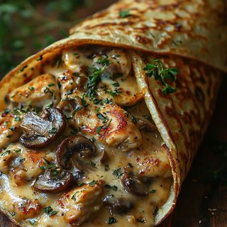 Crêpe poulet champignons 