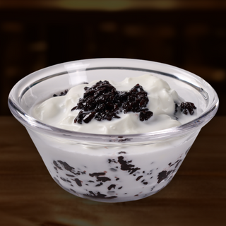 Pudín de arroz negro y yogur