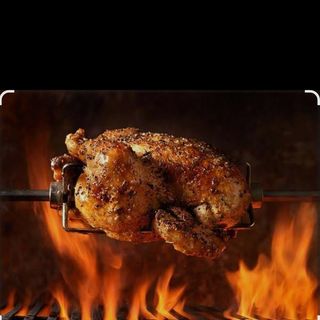 Medio pollo a la brasa solo y pan