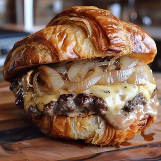 Croissant burger 