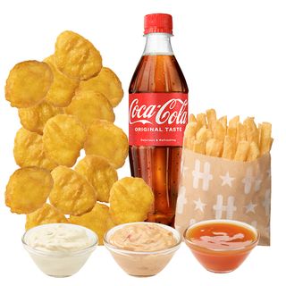 Пилешки хапки (15бр) голямо меню