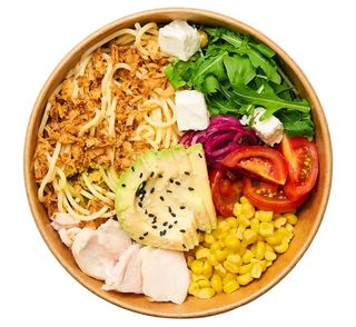 Боул з куркою, авокадо та черрі (450 г.)