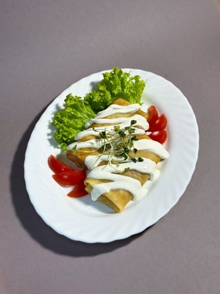 Млинці з куркой та грибами (250 гр)