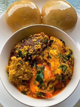 Eba and egusi