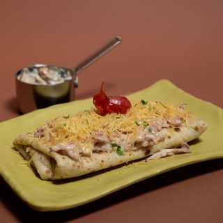 crêpes jambon de dinde au fromage