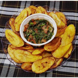 Fried Plantain And Veggies Sauce