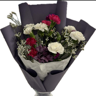 Bukiet mini Purple - ozdobne opakowanie i odżywka gratis