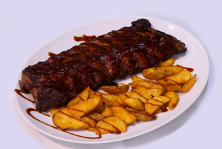Costillas de cerdo bbq (ración)