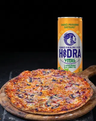 Pizza Capricciosa + Hidra ananas i limeta - GRATIS