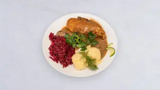 Zraz w sosie myśliwskim
