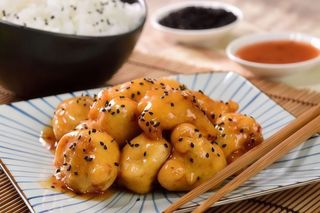 Pollo crujiente agridulce