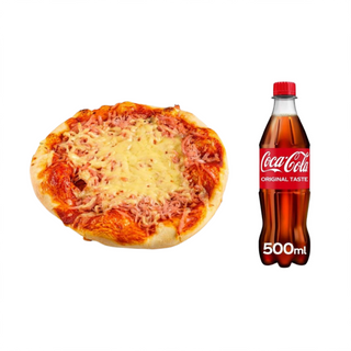 Pšenična pizza Šunka i sir  i  Coca-Cola 0.5 l