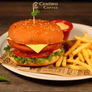 Chicken Burger + Frites + Coca-Cola 25cl
