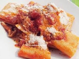 Paccheri freschi  alla amatriciana