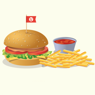 Бургер курячий з картоплею фрі (150/50/50 г)