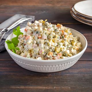 Салат "Оливье" с языком