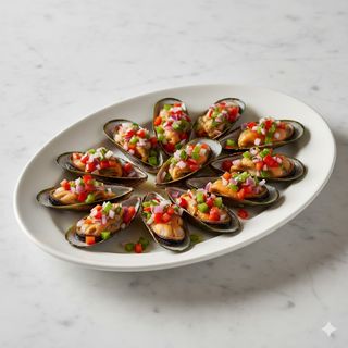 Mejillones con picadillo (10 uds.)