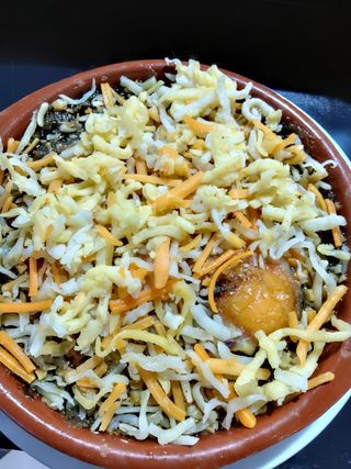 Espinacas gratinadas con huevo.