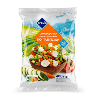 Суміш овочів «Премія» заморожена «По-італійськи» (400г)