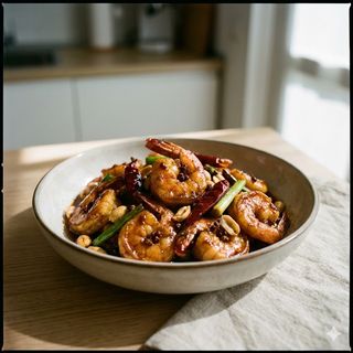 Gamberi in salsa gong-bao