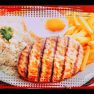 Menu Hambúrguer de Frango no Prato