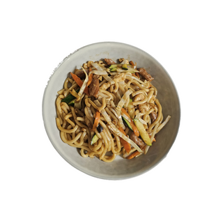 Udon con pollo y ternera