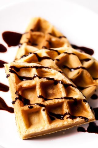 Waffle con yogurt 